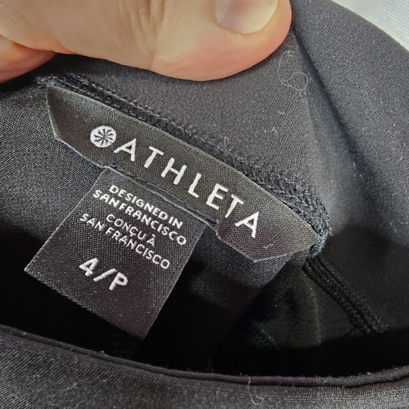 Athleta Women's Black Endless High-rise Satin Stripe Pants - Picture 6 of 7